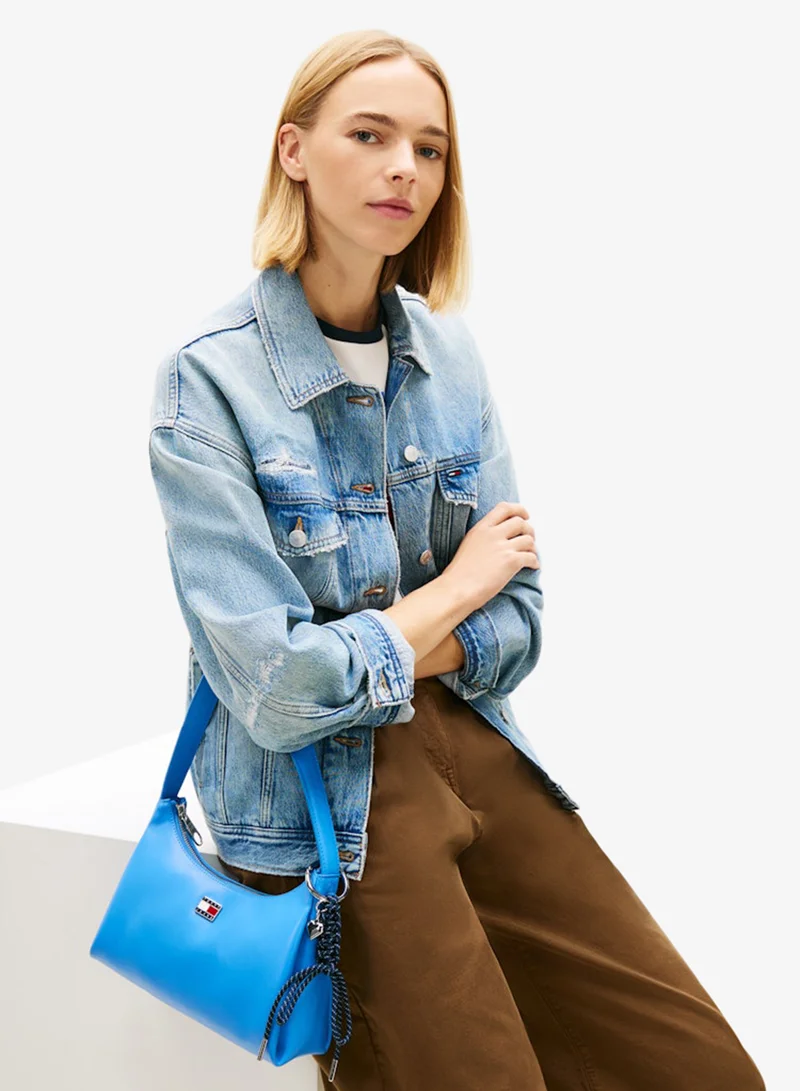 TOMMY JEANS Logo Charm Shoulder Bag